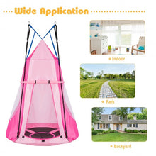 Load image into Gallery viewer, Kids Hanging Chair Swing Tent Set-Pink
