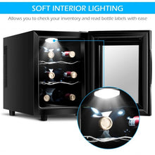 Load image into Gallery viewer, 6 Bottle Freestanding Thermoelectric Wine Cooler Freestanding