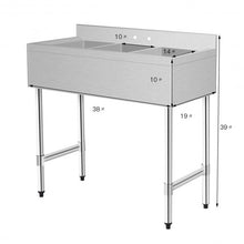 Load image into Gallery viewer, 3-Compartment Stainless Steel Kitchen Commercial Sink