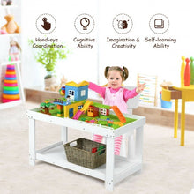 Load image into Gallery viewer, Solid Multifunctional Wood Kids Activity Play Table-White