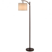 Load image into Gallery viewer, Standing Industrial Arc Light with Hanging Lamp Shade Bedroom-Brown