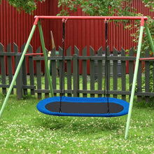 Load image into Gallery viewer, 60" Saucer Surf Outdoor Adjustable Swing Set-Blue+Black