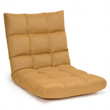 Load image into Gallery viewer, 14-Position Adjustable Folding Lazy Gaming Sofa-Yellow