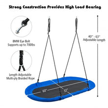 Load image into Gallery viewer, 60" Saucer Surf Outdoor Adjustable Swing Set-Blue+Black