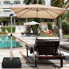 Load image into Gallery viewer, 220 lbs Offset Patio Umbrella Base with Wheels Sand Water Filled