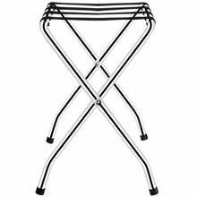 Load image into Gallery viewer, Foldable Luggage Rack Chromed Metal Suitcase Stand Holder Shoes Shelf Home Hotel