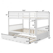 Load image into Gallery viewer, Full over Full Bunk Bed Platform Wood Bed