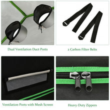 Load image into Gallery viewer, Mylar Hydroponic Grow Tent Roof Cube with Zipped Doors Observation Windows and Vents -60 x 60 x 72 inch