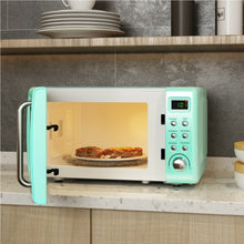 Load image into Gallery viewer, 700W Glass Turntable Retro Countertop Microwave Oven-Green