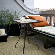 Load image into Gallery viewer, Outdoor Patio Rattan Square Table with Glass Top