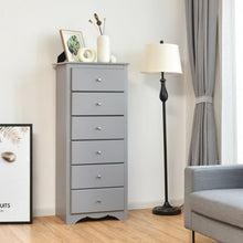 Load image into Gallery viewer, 6 Drawers Chest Dresser Clothes Storage Bedroom Furniture Cabinet-Gray