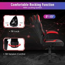 Load image into Gallery viewer, Height Adjustable Swivel High Back Gaming Chair Computer Office Chair-Red