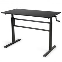 Load image into Gallery viewer, Height Adjustable Standing Desk with Crank Handle-Black