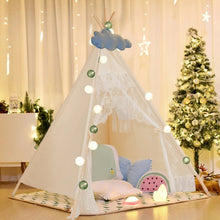Load image into Gallery viewer, Kids Lace Teepee Tent Folding Children Playhouse W/Bag