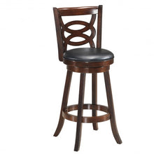 Load image into Gallery viewer, Counter Height Upholstered Espresso Swivel Dining Chair-29"