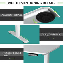 Load image into Gallery viewer, Electric Height Adjustable Standing Desk with Memory Controller-White