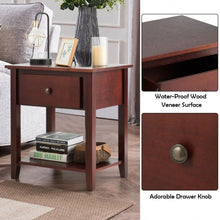 Load image into Gallery viewer, Nightstand Beside Sofa Table End Table with Drawer & Shelf