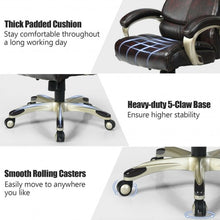 Load image into Gallery viewer, Adjustable Executive Office Recliner Chair with High Back and Lumbar Support-Brown