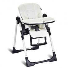 Load image into Gallery viewer, Foldable High chair with Multiple Adjustable Backrest-White