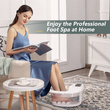 Load image into Gallery viewer, Foot Spa Tub with Bubbles and Electric Massage Rollers for Home Use-White