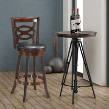Load image into Gallery viewer, Counter Height Upholstered Espresso Swivel Dining Chair-29"