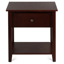 Load image into Gallery viewer, Nightstand Beside Sofa Table End Table with Drawer & Shelf