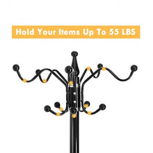 Load image into Gallery viewer, 15 Hooks 70" Metal Coat Hat Jacket Stand Tree Holder Hanger Rack w/ Marble Base