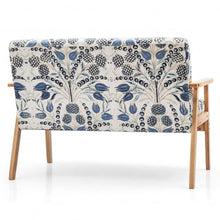 Load image into Gallery viewer, Modern Fabric Loveseat Sofa Couch Upholstered 2-Seat Armchair-Dark Blue