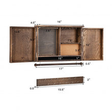 Load image into Gallery viewer, Rustic Wall Mounted Jewelry Cabinet with Barn Door Decor