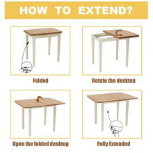 Load image into Gallery viewer, 5 Piece Dining Folding Tabletop Set 4 Chairs