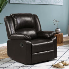 Load image into Gallery viewer, Recliner Chair Lounger Single Sofa for Home Theater Seating with Footrest Armrest-Brown