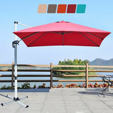 Load image into Gallery viewer, 10 ft Tilt Aluminum Square Patio Offset Cantilever Umbrella without Weight Base