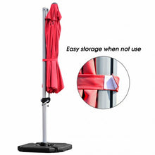 Load image into Gallery viewer, 11' Patio Offset Cantilever Umbrella 360° Rotation Aluminum Tilt-Red