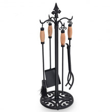 Load image into Gallery viewer, 5 Pieces Fireplace Iron Tools Set