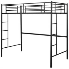Load image into Gallery viewer, Metal Twin Loft Ladder Beds-Black
