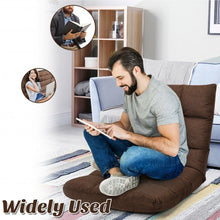 Load image into Gallery viewer, 14-Position Adjustable Folding Lazy Gaming Sofa-Coffee