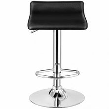 Load image into Gallery viewer, Set of 2 Adjustable PU Leather Backless Bar Stools-Black