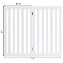 Load image into Gallery viewer, 35" Folding Standing 2/4 Panel Wood Pet Fence-White-A