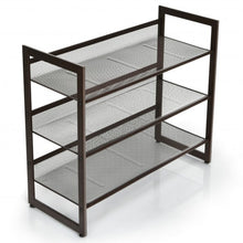Load image into Gallery viewer, Adjustable to Flat or Slant Shoe Organizer Stand-3-Tier