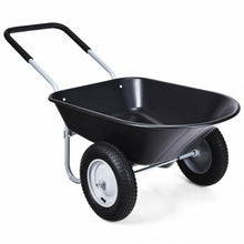 Load image into Gallery viewer, 2 Tire Wheelbarrow Garden Cart Heavy-duty Dolly Utility Cart-Black