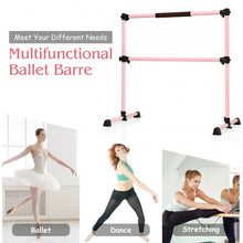 Load image into Gallery viewer, 4 ft Portable Ballet Freestanding Adjustable Double Dance Bar-Pink