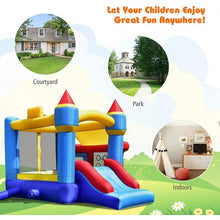 Load image into Gallery viewer, Castle Slide Inflatable Bounce House w/ Ball Pit & Basketball Hoop
