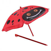 Load image into Gallery viewer, Kids Patio Folding Table and Chairs Set Beetle with Umbrella