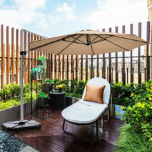 Load image into Gallery viewer, 11' Patio Offset Cantilever Umbrella 360° Rotation Aluminum Tilt-Beige