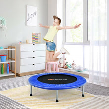 Load image into Gallery viewer, 38" Mini Folding Trampoline Portable Leisure Fitness Backboard-Blue
