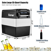 Load image into Gallery viewer, 55 Quarts Portable Electric Car Refrigerator-Black