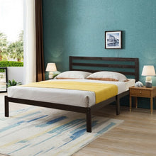 Load image into Gallery viewer, Solid Wood Platform Bed Wood Slat Support Queen Size Bed Frame