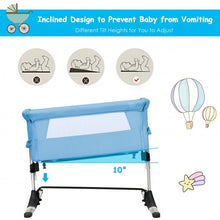 Load image into Gallery viewer, Travel Portable Baby Bed Side Sleeper Bassinet Crib with Carrying Bag-Blue