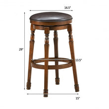 Load image into Gallery viewer, Set of 2 29" Swivel Leather Padded Dining Bar Stool