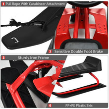Load image into Gallery viewer, Kids Snow Sled w/ Steering Wheel & Double Brakes Pull Rope